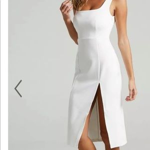 NWT showpo MIDI dress white US 6
